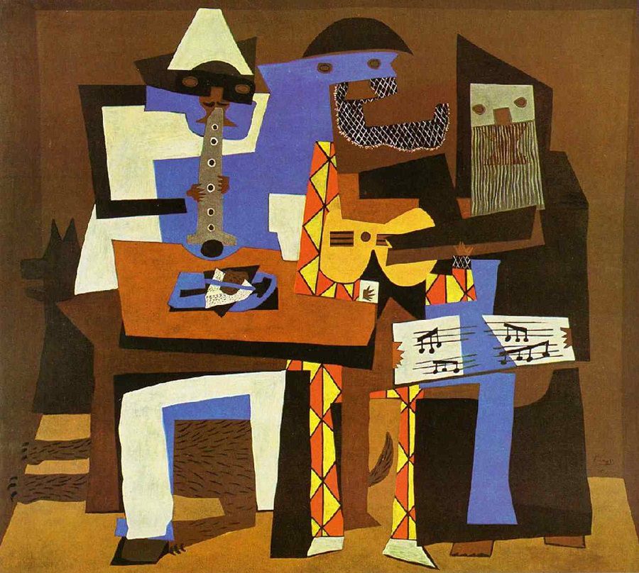 three musicians by Pablo Picasso