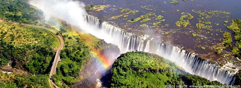 victoria falls from air