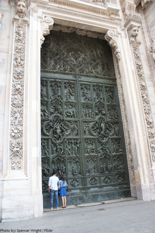 milan cathedral door