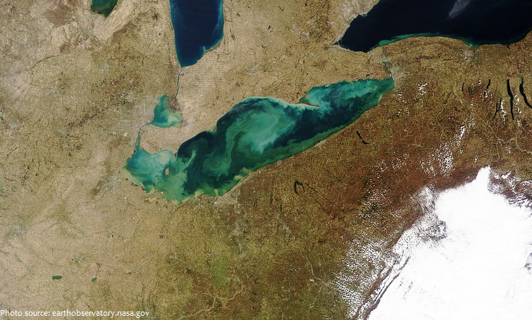 lake erie from space