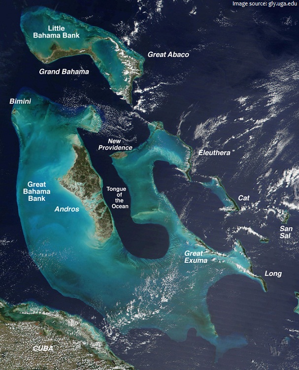 bahamas from space