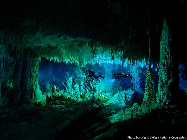 underwater cave bahamas