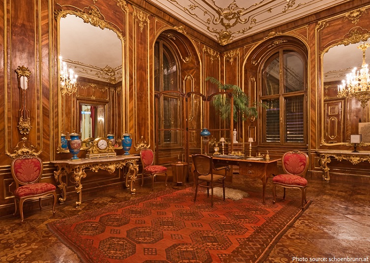 schönbrunn palace walnut room