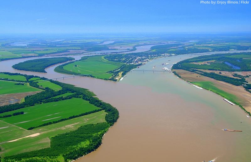 confluence of mississippi and ohio rivers