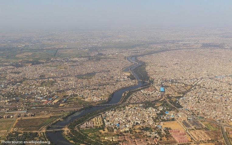 delhi aerial photo