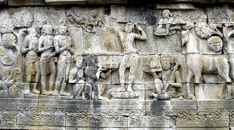 borobudur walls reliefs