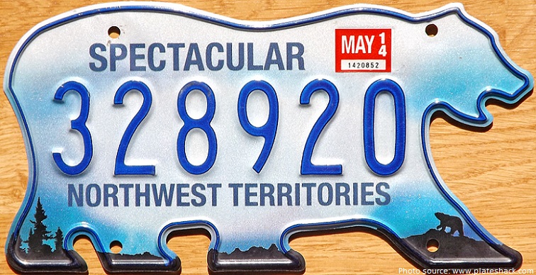 licence plate shaped like polar bears