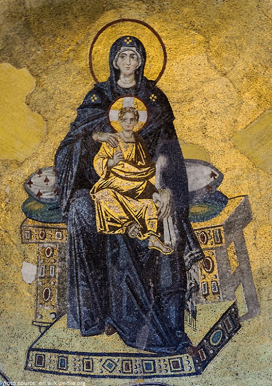 mosaic hagia sophia virgin and child