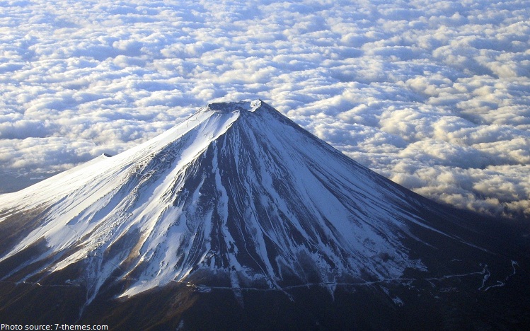 mount fuji from air