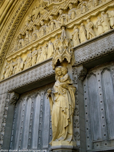 westminster abbey virgin mary holding a baby jesus