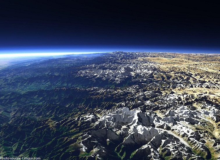 himalayas from space