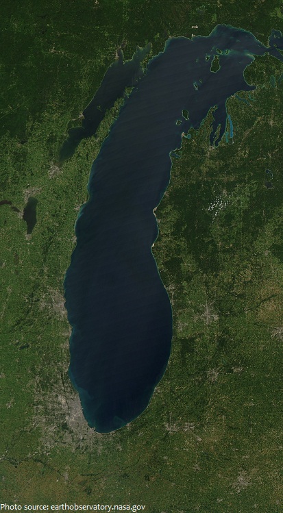 lake michigan from space