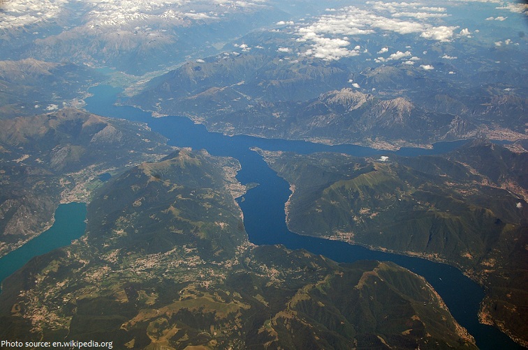 lake como aerial