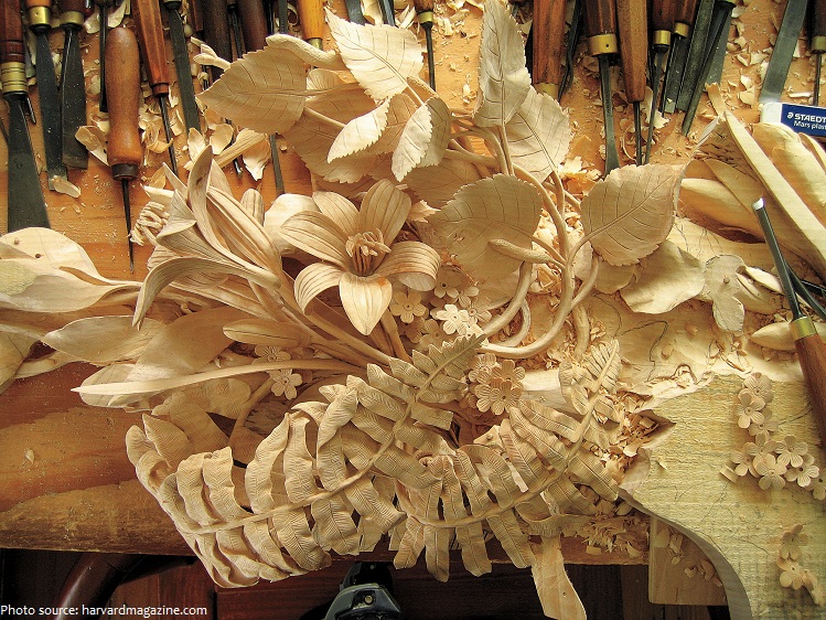linden wood carving