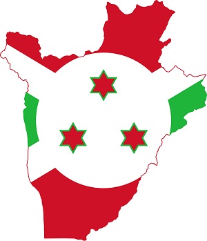 flag map of burundi