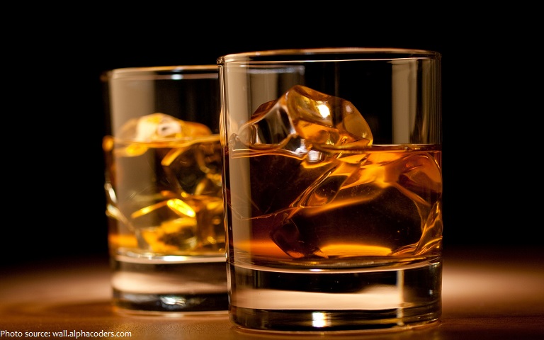 whiskey in glasses