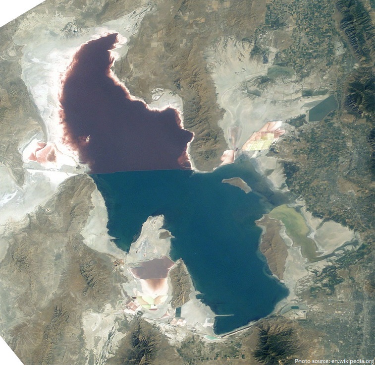 great salt lake from space