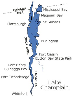 lake champlain map
