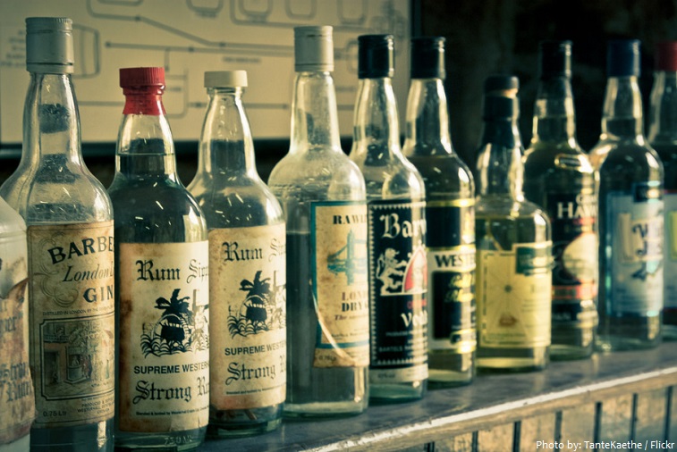 rum bottles