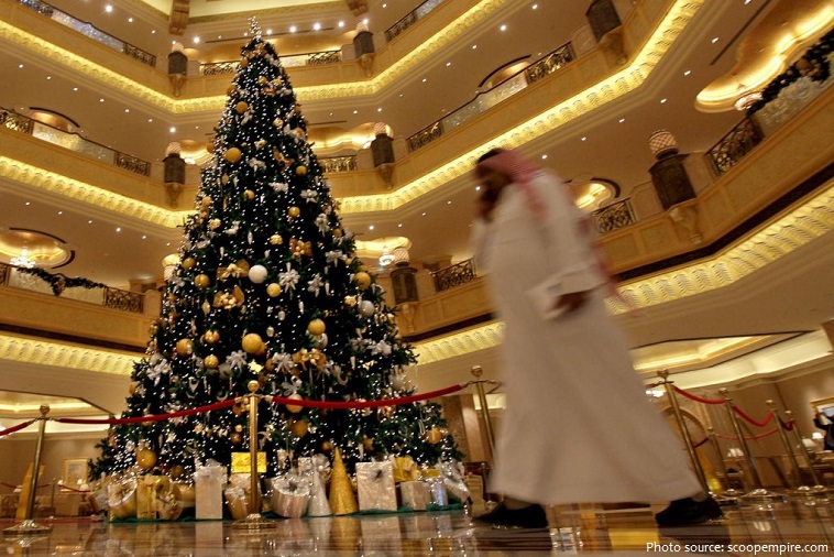 the most expensively dressed Christmas tree