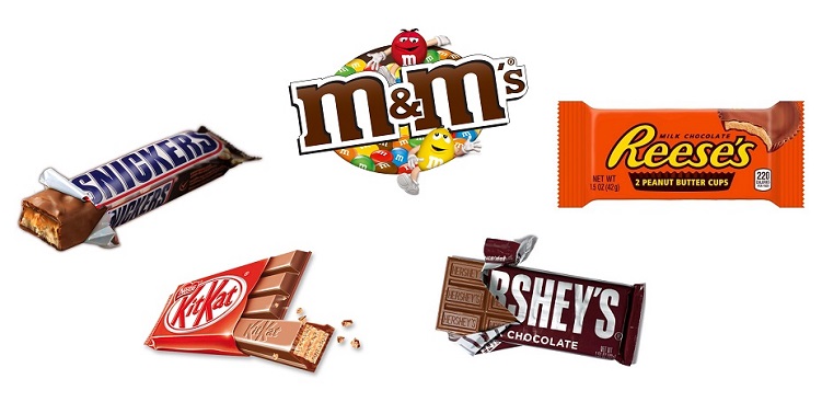 top 5 best selling candies- in the united states