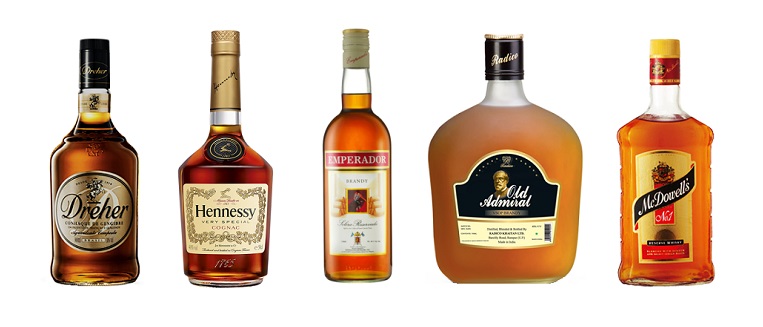 top 5 best selling brandy brands in the world