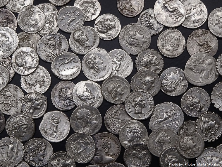 silver roman coins