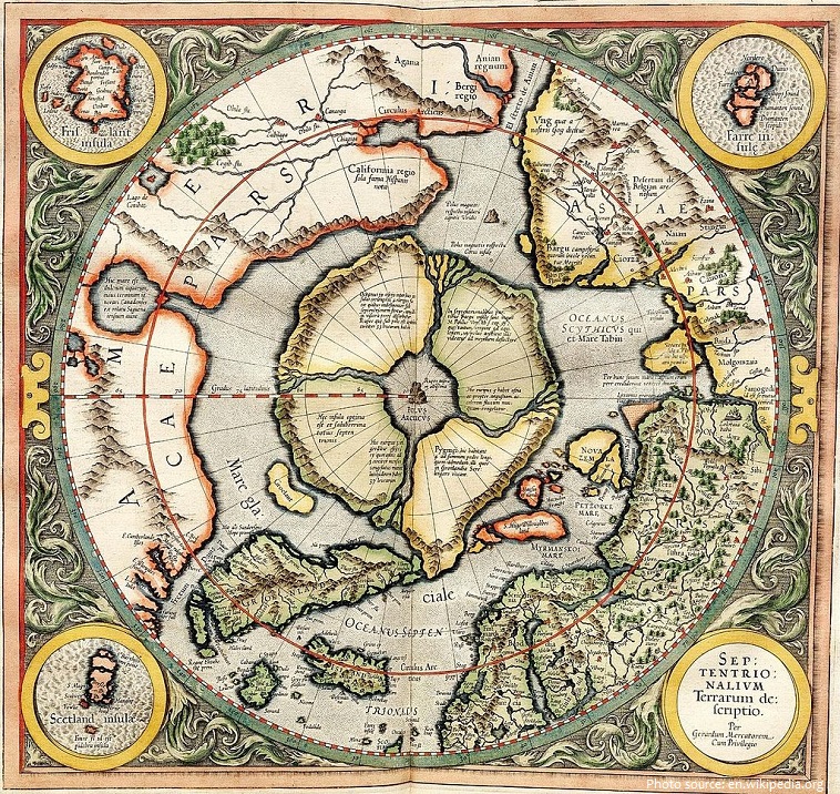 north pole old map